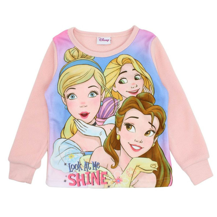 Picture of A041 GIRLS DISNEY PRINCESS TWO PIECE THERMAL FLEECY PYJAMA